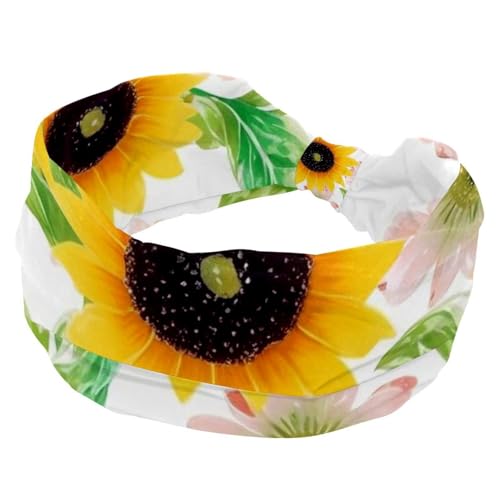 Stirnbänder für Damen, rutschfest, elastisch, Sport-Haarbänder für Damen, weiches Stoff-Stirnband für Workout, Yoga, modisches Haarzubehör, künstlerische Sonnenblumen-323, 1 Stück Stirnbänder für Damen, rutschfest, elastisch, Sport-Haarbänder für Damen, weiches Stoff-Stirnband für Workout, Yoga, modisches Haarzubehör, künstlerische Sonnenblumen-323, 1 Stück von Generisch