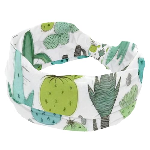 Stirnbänder für Damen, rutschfest, elastisch, Sport-Haarbänder für Damen, weiches Stoff-Stirnband für Workout, Yoga, modisches Haarzubehör, künstlerischer Kaktus-638, 1 Stück Stirnbänder für Damen, rutschfest, elastisch, Sport-Haarbänder für Damen, weiches Stoff-Stirnband für Workout, Yoga, modisches Haarzubehör, künstlerischer Kaktus-638, 1 Stück von Generisch