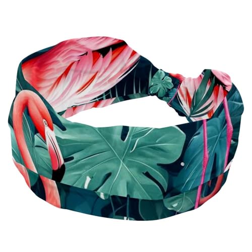 Stirnbänder für Damen, rutschfest, elastisch, Sport-Haarbänder für Damen, weiches Stoff-Stirnband für Workout, Yoga, modisches Haarzubehör, rosa Flamingo-524, 1 Stück Stirnbänder für Damen, rutschfest, elastisch, Sport-Haarbänder für Damen, weiches Stoff-Stirnband für Workout, Yoga, modisches Haarzubehör, rosa Flamingo-524, 1 Stück von Generisch