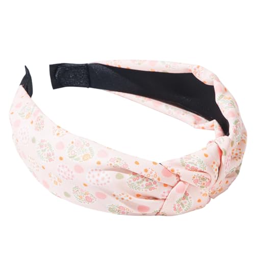 -Stirnbänder für Mädchen, breites geknotetes Stirnband für Damen, Frohe Ostern, Haarreif mit Hasenei-Druck, Stirnband für Damen, Frühlings-Haarschmuck von Generisch