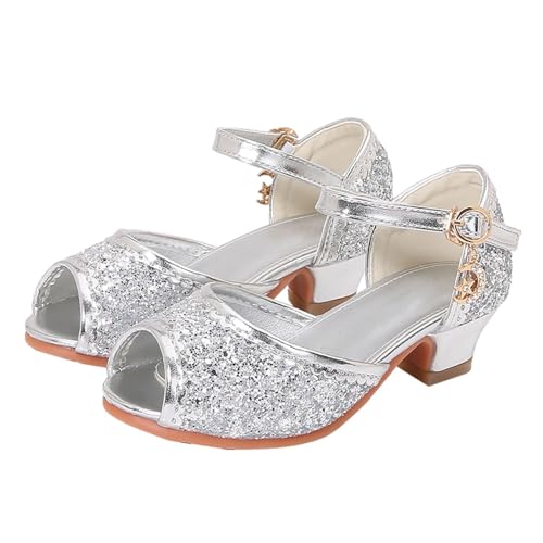 Stöckelschuhe kinder Prinzessin Schuhe Mädchen stöckelschuhe kinder Absatzschuhe mädchen Glitzer schuhe Pailletten Ballerinas prinzessin Kostüm SchuheFestliche MädchenSchuhe GeschenkMädchen von Generisch