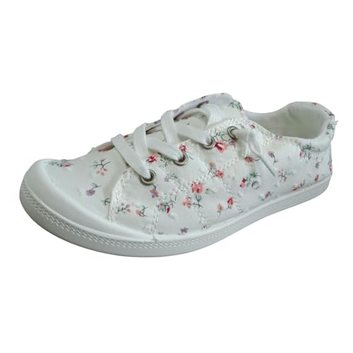 Stoffschuhe Damen High Top Sneakers Wanderschuhe Sommer Sneaker Mit Blumenmuster Leichte Sommerschuhe Freizeitschuhe Campus Schuhe Turnschuhe Breite Füße Barfußschuhe Hohe Segeltuchschuhe Elegante Stoffschuhe Damen High Top Sneakers Wanderschuhe Sommer Sneaker Mit Blumenmuster Leichte Sommerschuhe Freizeitschuhe Campus Schuhe Turnschuhe Breite Füße Barfußschuhe Hohe Segeltuchschuhe Elegante von Generisch