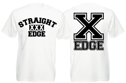 Straight Edge T-Shirt SXE XXX XwX Hardcore Punk HC Flag Vegan Free oi sxe (DE/NL/SE/PL, Alphanumerisch, XXL, Regular, Regular, Schwarz) von Generisch