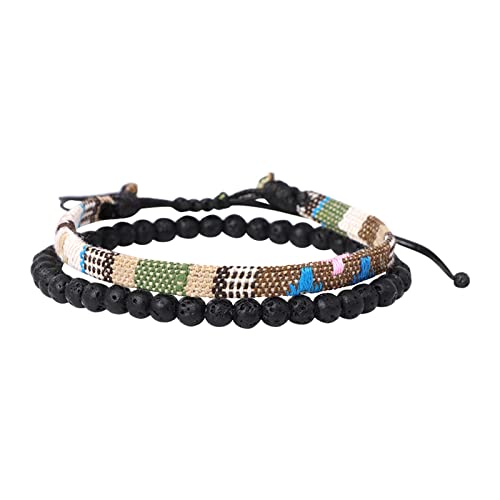 Strand-Ohrringe für Damen, Strandfestival, verstellbares Armband, 2 Stück, für Männer und Frauen, Zubehör, Vibrationsalarm, Einheitsgröße, Stoff und Stein, Kein edelstein von Generisch
