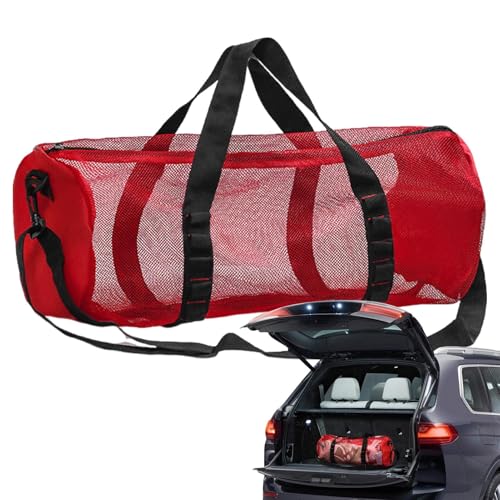 Strand-Tauchtasche - Netz-Tauchtasche, Strand-Turnbeutel | Extra großer Zylinder Faltbare Tauchtasche für Taucher, Mehrzweck-wasserdichte Tasche mit Reißverschluss, tragbare Netztasche zum von Generisch