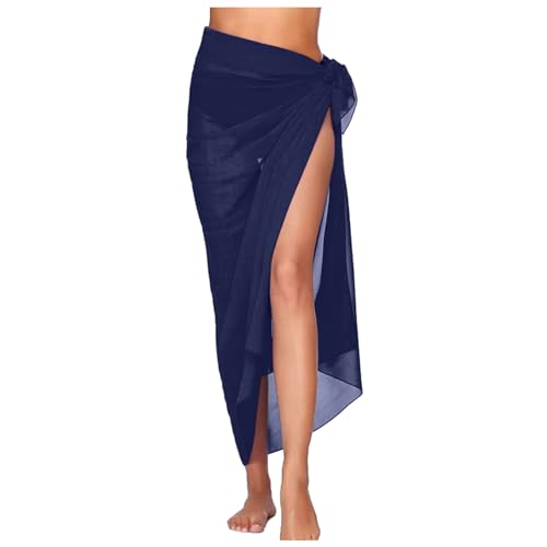 Strandrock, Pareo Damen Strand Lang Hüfttuch Wickeltuch Chiffon Pareos Strandtuch Sarong Tuch Bikini Cover Up Accessoires Zum Umbinden Sonnenschutz Strandurlaub Sommer, Marineflotte, A Strandrock, Pareo Damen Strand Lang Hüfttuch Wickeltuch Chiffon Pareos Strandtuch Sarong Tuch Bikini Cover Up Accessoires Zum Umbinden Sonnenschutz Strandurlaub Sommer, Marineflotte, A von Generisch