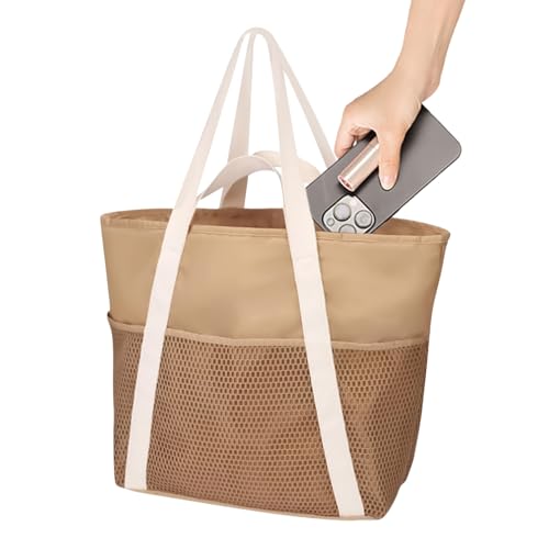 Strandtasche Für Damen - Wasser- & Sanddichte Strandtasche Mit Reißverschluss - Mode Reise Must-Have Für Make-Up Badeschuhe Handtücher Handys Sonnencreme Strandtasche Für Damen - Wasser- & Sanddichte Strandtasche Mit Reißverschluss - Mode Reise Must-Have Für Make-Up Badeschuhe Handtücher Handys Sonnencreme von Generisch