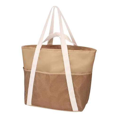 Strandtasche Für Damen - Wasser- & Sanddichte Strandtasche Mit Reißverschluss - Mode Reise Must-Have Für Make-Up Badeschuhe Handtücher Handys Sonnencreme von Generisch