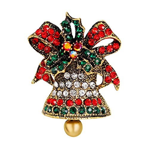 Strass Blumenstrauß Weihnachtsdeko Corsage Weihnachten Weihnachtsunikate Brosche Haarklammern Hochzeiten (A, One Size) von Generisch