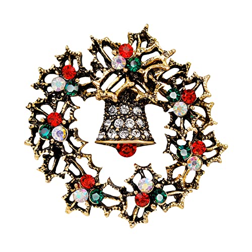 Strass Blumenstrauß Weihnachtsdeko Corsage Weihnachten Weihnachtsunikate Brosche Haarklammern Hochzeiten (E, One Size) von Generisch