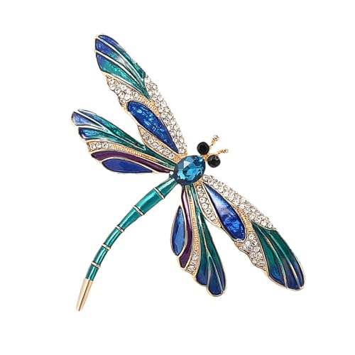 Strass Drachenfliegen Pins - Haarspange | Schlüsselnadel | Handtasche Charm Brosche Pin | Charm Strass | Brosche | Tier Brosche | für Frauen, 7.4x5cm, Metall, Strass Drachenfliegen Pins - Haarspange | Schlüsselnadel | Handtasche Charm Brosche Pin | Charm Strass | Brosche | Tier Brosche | für Frauen, 7.4x5cm, Metall, von Generisch