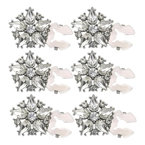 Strass-Knopfabdeckungen, 6 Stück Stern Form Knopfabdeckungen, Abnehmbare Hemdknopf Clips Knöpfe Schmuck, Kleidung Kristall Knop f Abdeckung Für Frauen Mädchen, ärmel Manschettenknöpfe von Generisch