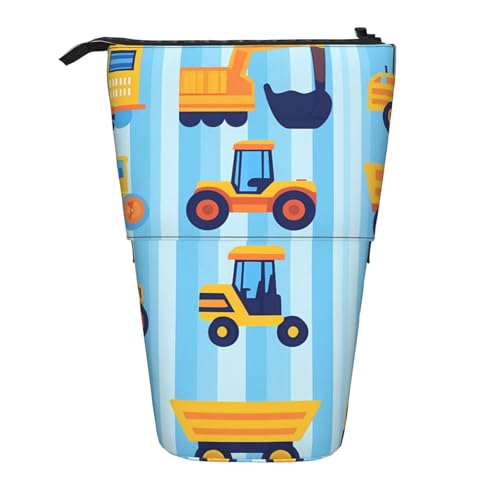 Streifen-LKW-Federmäppchen, Cartoon-Auto-Stifttasche, Teleskop-Federtasche, Pop-Up-Kosmetiktasche, Schreibwaren-Organizer für Schule, Büro, Reisen von Generisch