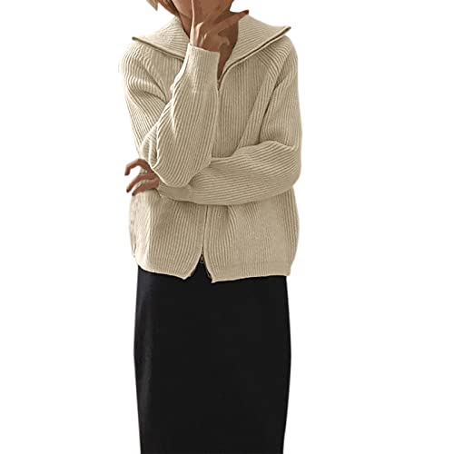 Strickjacke Damen Sommer Elegant Komfortabel Übergangsjacke Elastizität Dünne Cardigan Leicht Und Luftig Freizeit Wintermantel Sport Baggy Mode Strickmantel Schlanke Passform Pullover Shirtjacke von Generisch