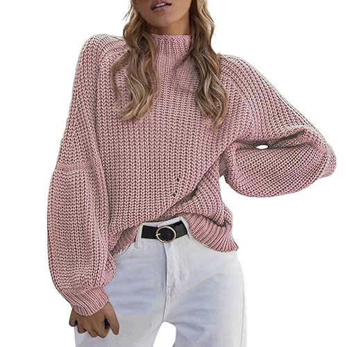 Strickpulli Damen Oversize Pullover Langarm Strick Streifenpullover Herbst Winterpullover Warm Sweater Oversized Grobstrick Pulli Rollkragen Pullover Feinstrick Langarmshirt Eng Rundhalspullover Strickpulli Damen Oversize Pullover Langarm Strick Streifenpullover Herbst Winterpullover Warm Sweater Oversized Grobstrick Pulli Rollkragen Pullover Feinstrick Langarmshirt Eng Rundhalspullover von Generisch