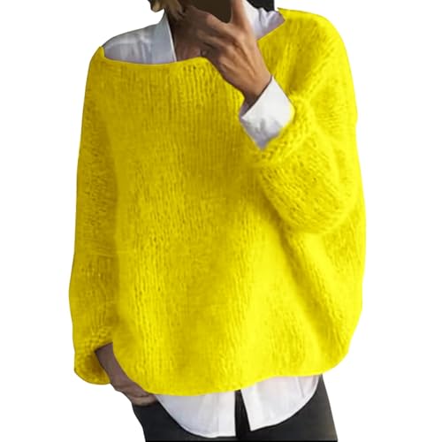 Strickpullover Damen Fledermausärmel: Damen Pullover Oversize Strickpullover, Gestrickte Pullis Elegant Tunika U-Boot Langarmshirt Knitted Sweater Casual Sweatshirt Strickpulli Winterpullover Strickpullover Damen Fledermausärmel: Damen Pullover Oversize Strickpullover, Gestrickte Pullis Elegant Tunika U-Boot Langarmshirt Knitted Sweater Casual Sweatshirt Strickpulli Winterpullover von Generisch