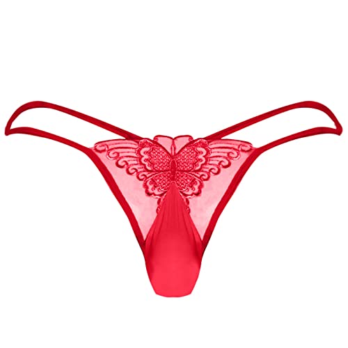 String Tanga Herren Netz Unterwäsche Sexy Mesh Unterhosen Männer Transparent Reizwäsche Durchsichtige Gay Unterwäsche Sissy Erotische Wäsche Bequeme Weiche Tangaslip Party Clubwear (RD1, L) von Generisch