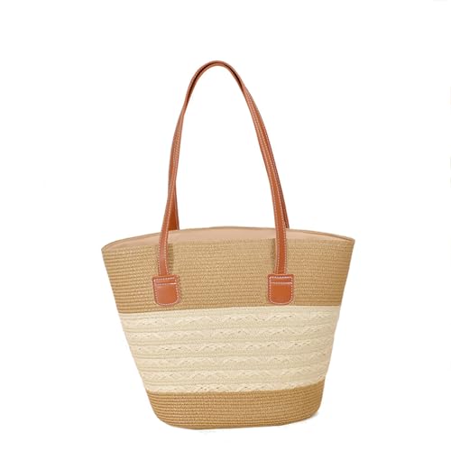 Strohtasche für Damen, Handtasche für Reisen, Urlaub, Strand, Urlaub, Outdoor, Einkaufen, Arbeit, Alltag, Dankeschön, Lehrer, Geschenk für Lehrer, Assistenten, TAs und Kindergartenpersonal, F06-Khaki Strohtasche für Damen, Handtasche für Reisen, Urlaub, Strand, Urlaub, Outdoor, Einkaufen, Arbeit, Alltag, Dankeschön, Lehrer, Geschenk für Lehrer, Assistenten, TAs und Kindergartenpersonal, F06-Khaki von Generisch
