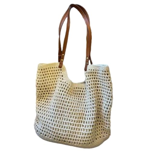 Strohtaschen Strandtasche Damenmode Strohtasche Rattan Gewebte Geldbörse Crossbody Messenger Bag Zopf Kleine Quadratische Handtasche Boho Beach von Generisch