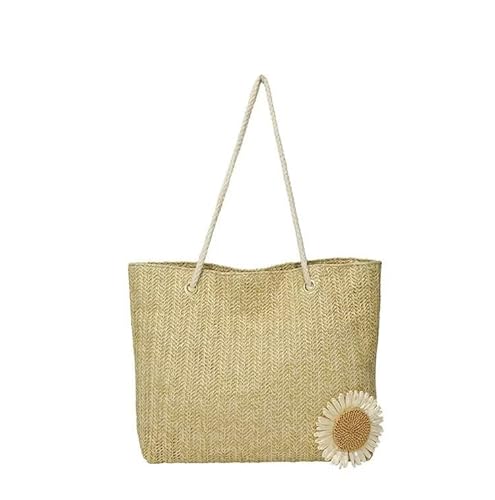 Strohtaschen Strandtasche Damenmode Strohtasche Rattan Gewebte Geldbörse Crossbody Messenger Bag Zopf Kleine Quadratische Handtasche Boho Beach von Generisch