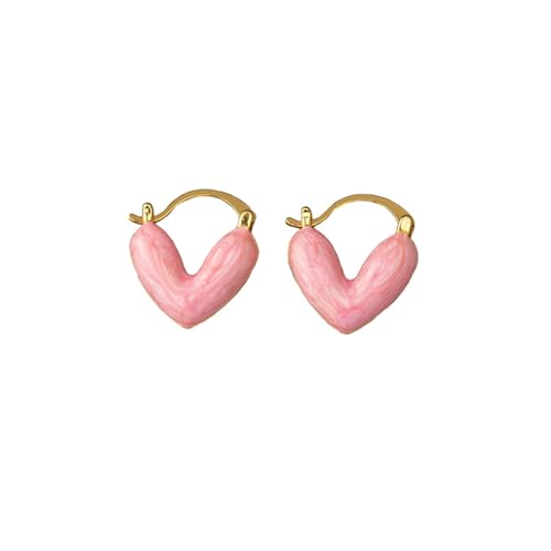 Stud Earrings For Women Tiny Opal Screw Back Earrings Birthstone Cartilage Earring Stud Tragus Piercing Earring Dainty Jewelry Ohrringe Kinder Silber 925 Mädchen Stecker (Pink, One Size) von Generisch