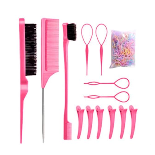 Stylingkämme Für Frauen Haare,Scheitelkamm | Tragbares Entwirr Set mit kleinen Kämmen und Haarbürste für Frauen und Mädchen für zu Hause und unterwegs zum täglichen Styling, Scheiteln und Flechten der von Generisch