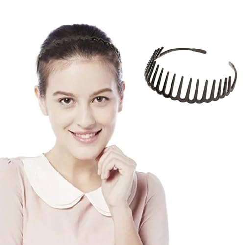 Stylische Stirnbänder Partys Stirnband, einfaches schwarz-braunes Gesichts-Spitzen-Stirnband Spinnen Haarklammer Metall (B, One Size) von Generisch