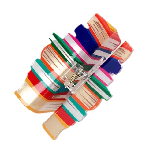 Süße Haarklammern Für Mädchen - Acryl Buchförmige Haarklammer Für Frauen,Pferdeschwanz Accessoires Für Alltag Outdoor Fotos Reisen Dating von Generisch