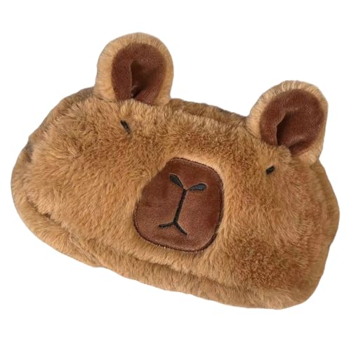 Süße Stifteetuis,Plüsch Capybara Stiftetui | Ästhetische Organizer Tasche mit Reißverschluss für Schule College Unterricht Schüler Jugendliche Mädchen Frauen Reise Kosmetik Toilette von Generisch