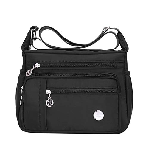 Süße Umhängetasche, modische Taschen, Nylon, Umhängetasche, Damen-Umhängetasche, Einzeltasche, Handtasche für Damen, Schwarz , Large von Generisch