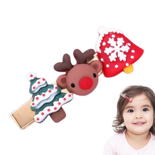 Süße Weihnachts-Haarspangen für Kinder, Weihnachts-Haarspangen für Mädchen | Niedliche Clips-Haarspangen für den Urlaub für Kinder,Weihnachts-Haarschmuck, Weihnachts-Haar-Styling-Nadeln für Mädchen, K von Generisch