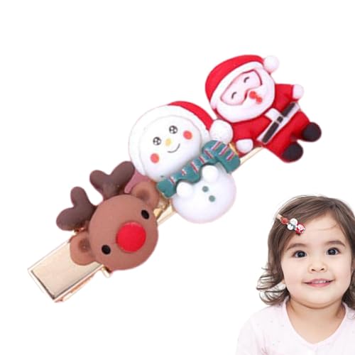 Süße Weihnachts-Haarspangen für Kinder, Weihnachts-Haarspangen für Mädchen | Niedliche Weihnachts-Haarspangen für Kinder - Festliche Haar-Styling-Nadeln, süße festliche Haarnadeln, Strumpffüller für K von Generisch