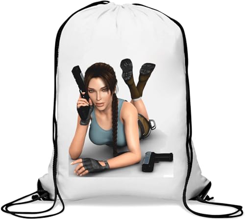 Süßer Turnbeutel im Mädchen-Look, lässiger Kordelzugbeutel, Weiß von Generisch