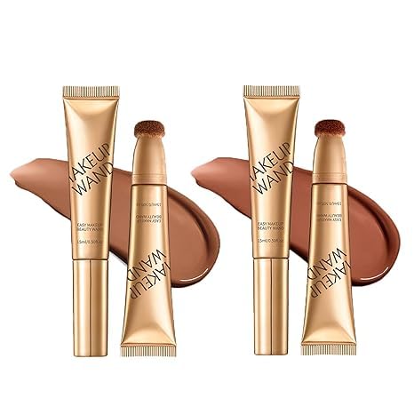 Summaryas Contour Wand & Blush Wands Duo - Blush, Cream Beauty Stick Makeup, 2 In 1 Liquid Contours Duo for Women with Applicator, Liquid Blushs Wands for Women (Wand01+02) von Generisch