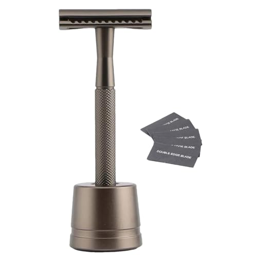 Supply Rasierer, Rasierhobel,Sicherheitsrasierer Herren-Sicherheitsrasierer | Doppelkantenrasierer, Herrenrasierer aus massivem Metall, Herrenrasierer zum Rasieren, Reisen, Männer von Generisch