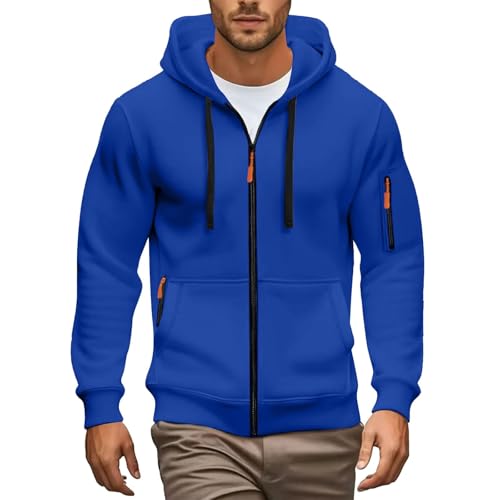 Sweatjacke Herren Mit Kapuze, Hoodie Herren Kapuzenpullover Reißverschluss Oversized Sweatshirt Mit Kapuze Übergangsjacke Kapuzenmantel Classic Sportjacke Casual Outdoorjacke Jacke Kapuzenjacke S-3XL von Generisch