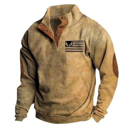 Sweatpullover Herren Weiter Ausschnitt Sweatshirt Jacke Herren Grau Meliert Leichte Regenjacke Wasserdicht Atmungsaktiv V-Ausschnitt Motorradjacke Langarm Outdoorjacke Einreiher Sweatjacke von Generisch