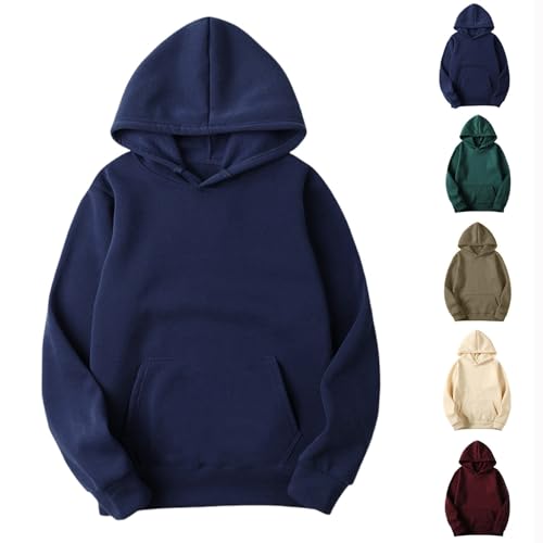 Sweatshirt Damen Oversized Pullover Sweatshirts mit Kapuze Einfarbig Kapuzenpulli Casual Hoodie Frauen Kapuzenpullover Oberteile Klassisch Langarmshirt Outdoor Top Streetwear Langarm Pulli von Generisch