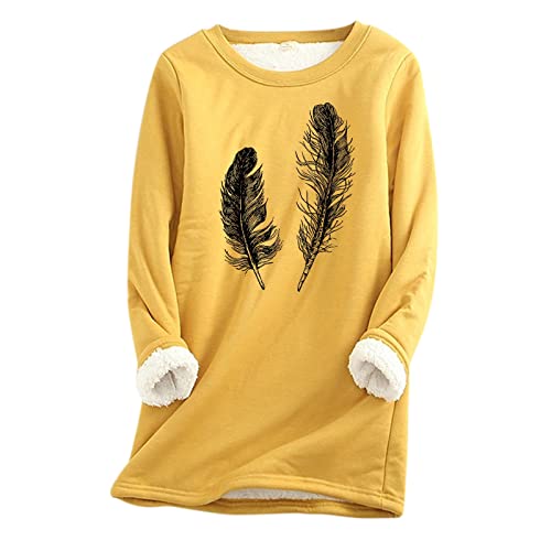 Sweatshirt Damen Pullover Oversized Langarmshirt Rundhals Basic Loose Tops Ohne Kapuze Teenager Sweatshirt 100 Baumwolle Sweatshirt Damen Oversized Baumwolle Rollkragenpullover Damen Baumwolle von Generisch