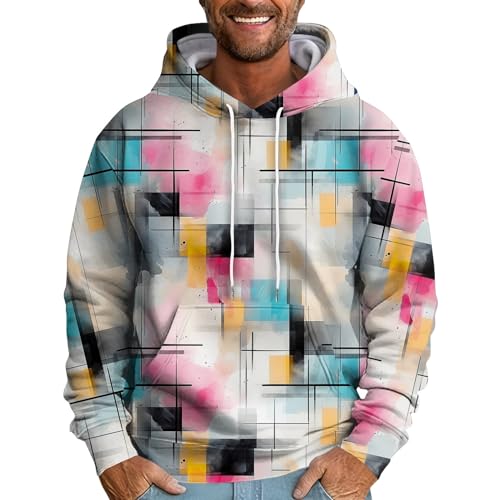 Sweatshirt Herren Hoodie Herren Freizeit Aufdruck Sweatshirt Langarm Outdoor Pullover Herren Arbeits Männer Sweatshirt Sport Sweatshirt Herren Sweatshirt Herren Mit Kapuze Oversized Hoodie Mit Taschen von Generisch