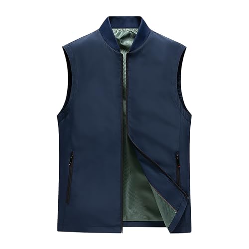 Sweatweste Herren Große Größen : Sportweste Herren Stoff Stehkragen Laufweste Slim Fit Bomberjacke Ärmellos Übergangsweste Gefütterter Freizeitjacke Gilet Oberbekleidung Einfarbig Softshellweste von Generisch