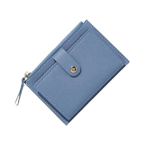 Synthetic Leather Women's Wallet - Modern Slim Design with Golden Snap Closure, Brick Red, Taglia Unica von Generisch