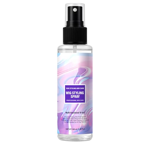 Synthetic Wig Spray, Wig Mist, Shine Booster Easy Use Fast Drying Quick Refresh Soft Touch Compact Style Enhancer, Hair Extension Hydrator for Women Men Travel Home, 100ml von Generisch