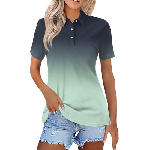 T Shirt Damen V Ausschnitt,Damen Polohemd Kurzarm 2025 Schnelltrocknend Sportshirt Golf Tennis Top Atmungsaktiv Fitness T Shirt Sommer Leicht 1/4 Knopfleiste,Golf,Ag,3XL T Shirt Damen V Ausschnitt,Damen Polohemd Kurzarm 2025 Schnelltrocknend Sportshirt Golf Tennis Top Atmungsaktiv Fitness T Shirt Sommer Leicht 1/4 Knopfleiste,Golf,Ag,3XL von Generisch