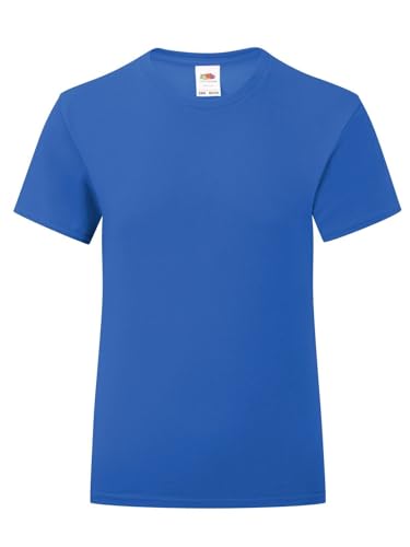 Generisch T-Shirt für Mädchen - Royal Blau, Größe 116 cm, Kurzarm, Rundhalsausschnitt, 100% Baumwolle von Generisch