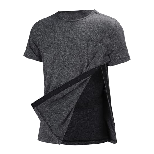 T Shirt Herren Post Schulter Chirurgie Tshirt - Nach Schulteroperationen Genesung AbreißBar Funktionsshirt KurzäRmlig VollstäNdig Offene Seite Druckknopf Dialyse Chemo Kleidung Hemden VollstäNdig T Shirt Herren Post Schulter Chirurgie Tshirt - Nach Schulteroperationen Genesung AbreißBar Funktionsshirt KurzäRmlig VollstäNdig Offene Seite Druckknopf Dialyse Chemo Kleidung Hemden VollstäNdig von Generisch