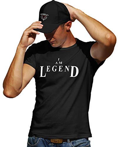 T-Shirt I Am Legend Herren Movie Film Will Smith bis 8XL, Größe:L, Farbe:Schwarz von Generisch