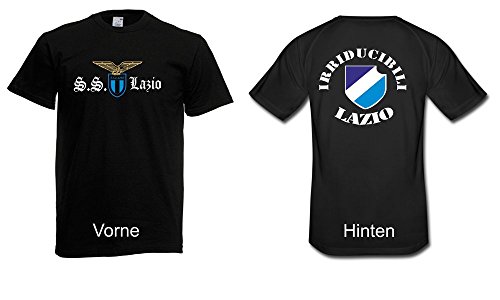 T-Shirt - Lazio (Front & Rückendruck) (XS, Schwarz) von Generisch