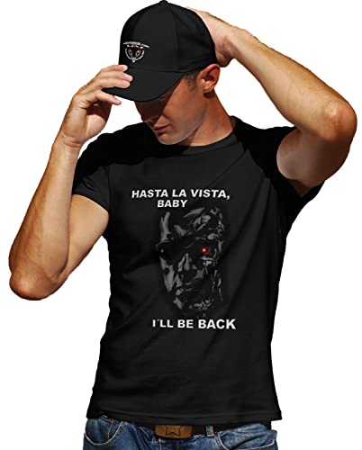 T-Shirt Terminator Hasta La Vista Baby Movie Film Sprüche, Größe:4XL von Generisch