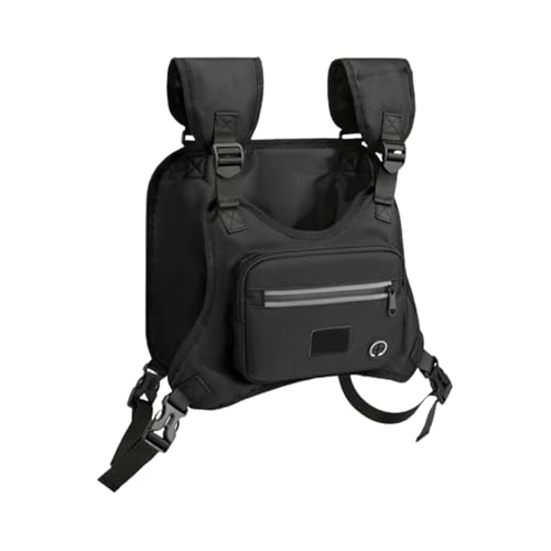 Taktischer Brustbeutel - Multifunktionaler Frontpack für Männer, atmungsaktive -Weste | Wanderbeutel im Freien mit Kopfhöreranschluss, Gangorganisator zum Radfahren von Generisch